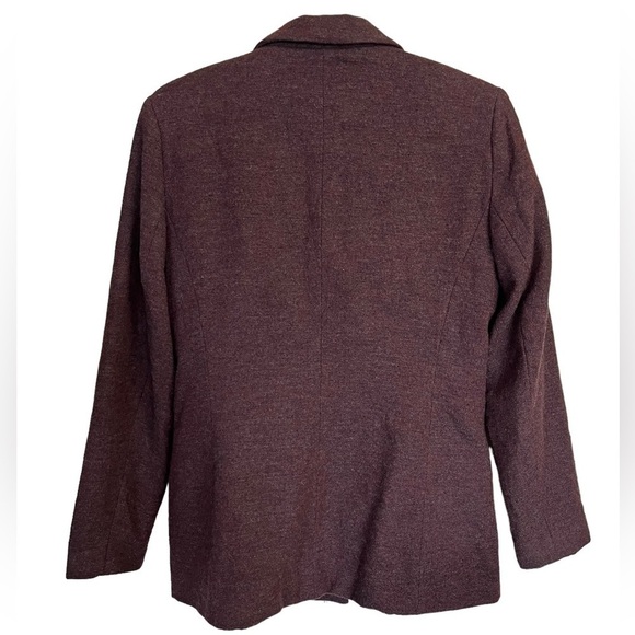 Les Boutiques San Francisco Wool Blazer Maroon Vintage - Picture 7 of 11